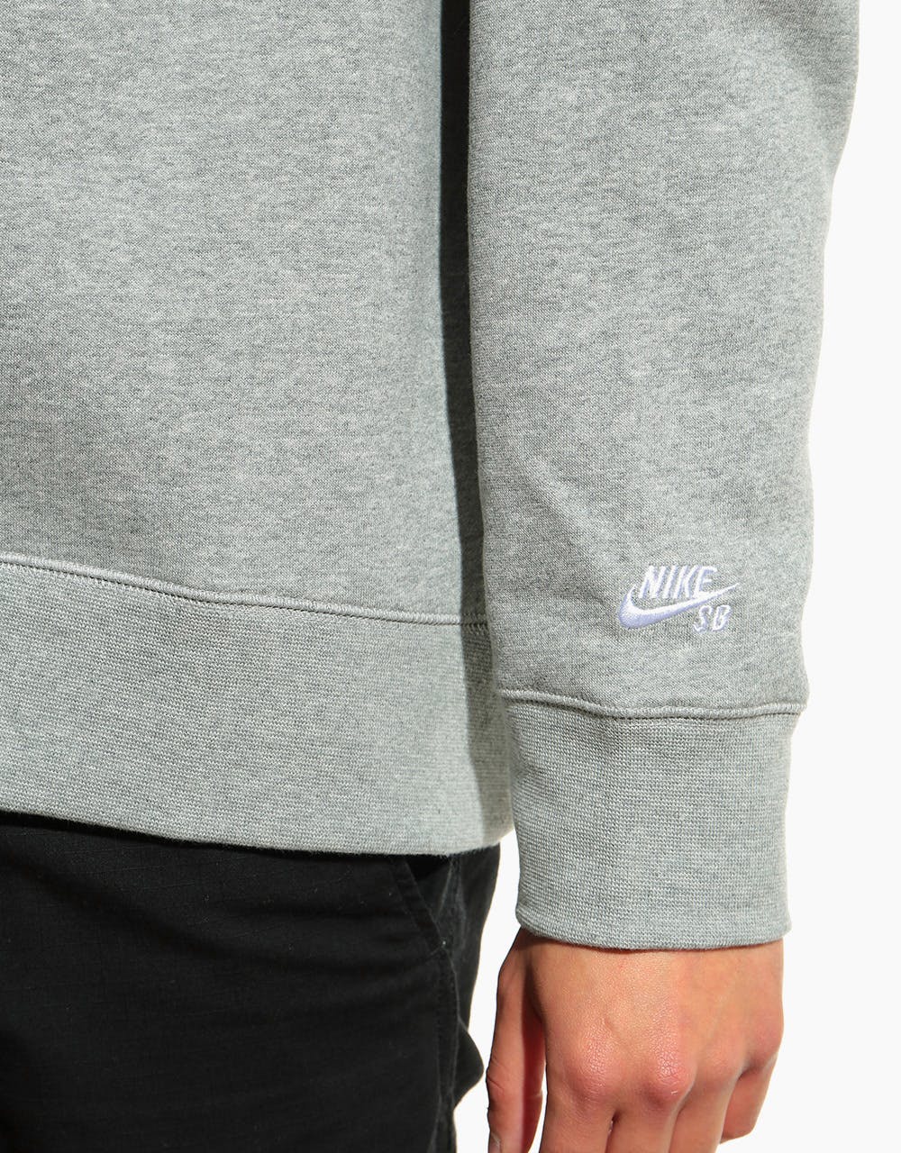 Nike SB Stripes Crewneck Sweatshirt - Dk Grey Heather/White