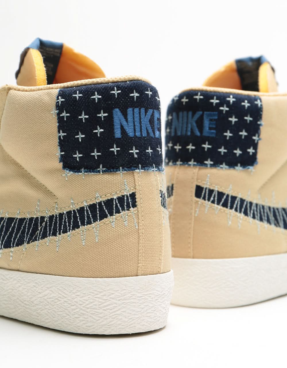 Nike SB Zoom Blazer Mid Premium Skate Shoes - Sesame/Mystic Navy-Sail-