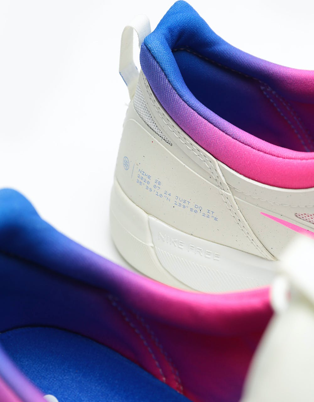 Nike SB Nyjah Free 2.0 T Skate Shoes - Summit White/Racer Blue-Pink Bl