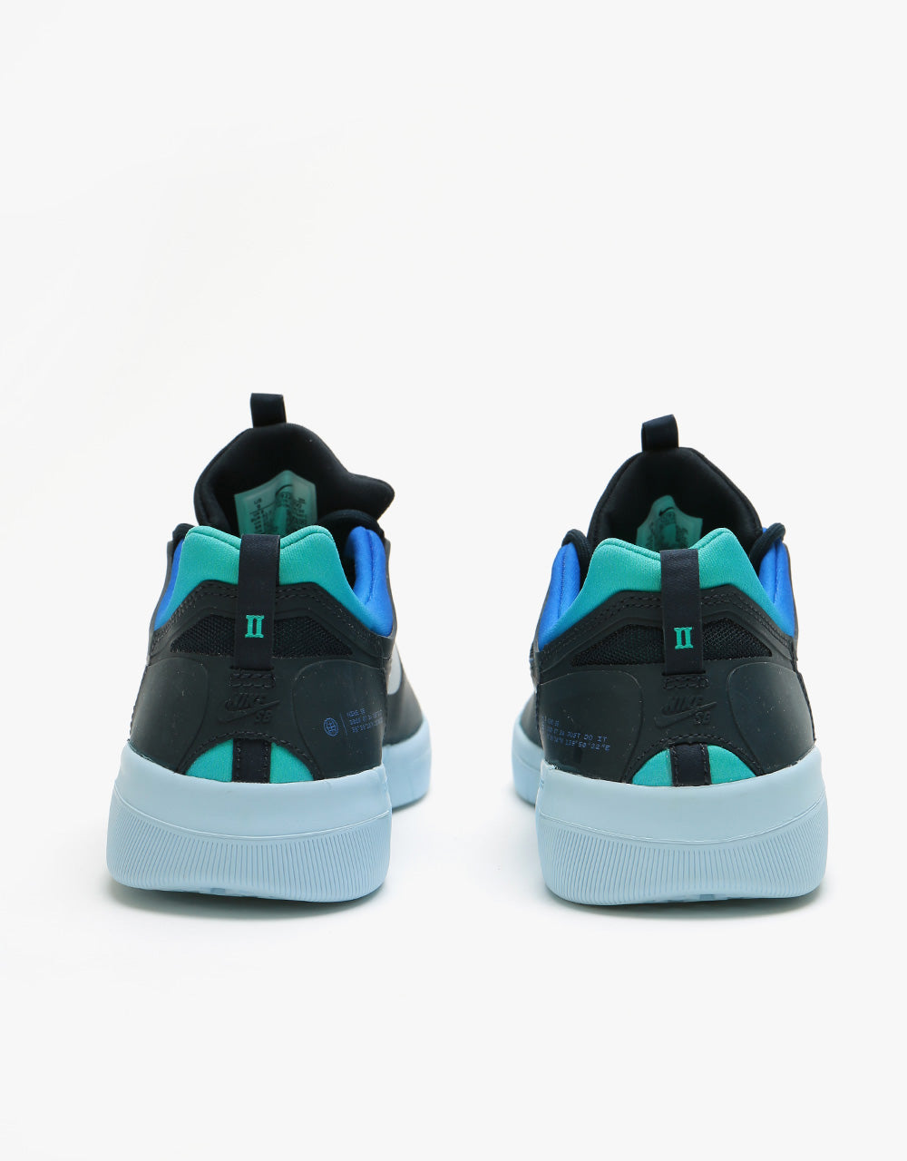 Nike SB Nyjah Free 2.0 T Skate Shoes - Dark Obsidian/White-Hyper Jade