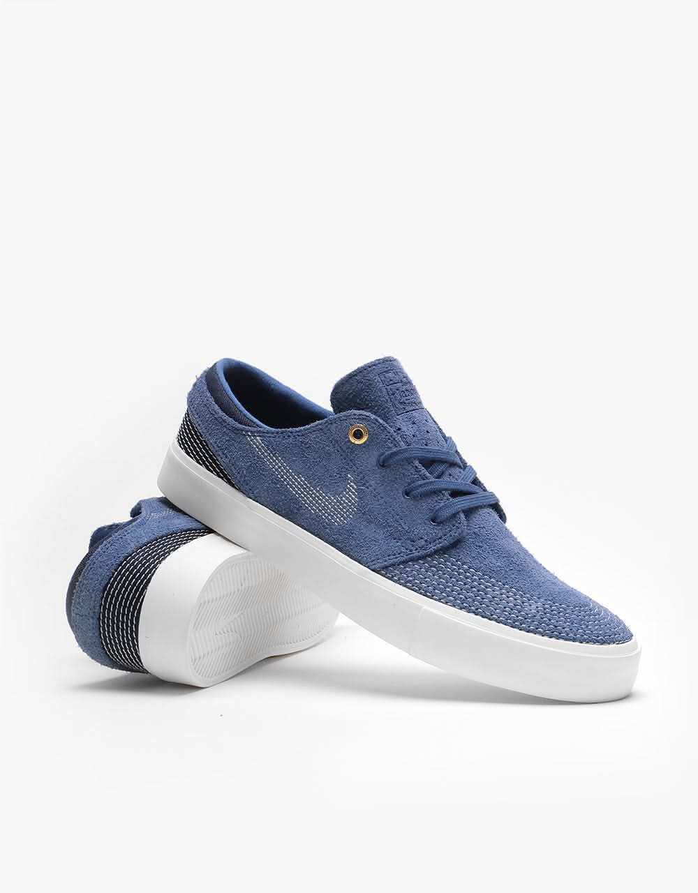 Nike SB Zoom Stefan Janoski RM Premium Skate Shoes - Mystic Navy/Sail-Mystic Navy