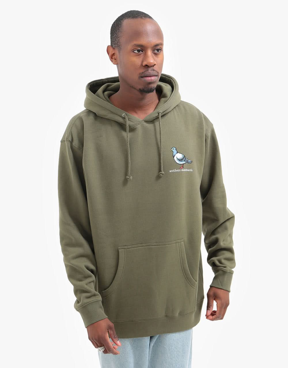 Anti Hero Lil Pigeon Pullover Hoodie Army Multi Colour Route One