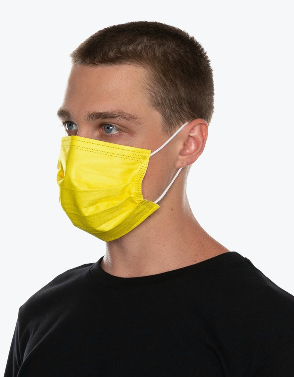 Medipop Disposable D Face Mask 5 Pack - Neon Yellow