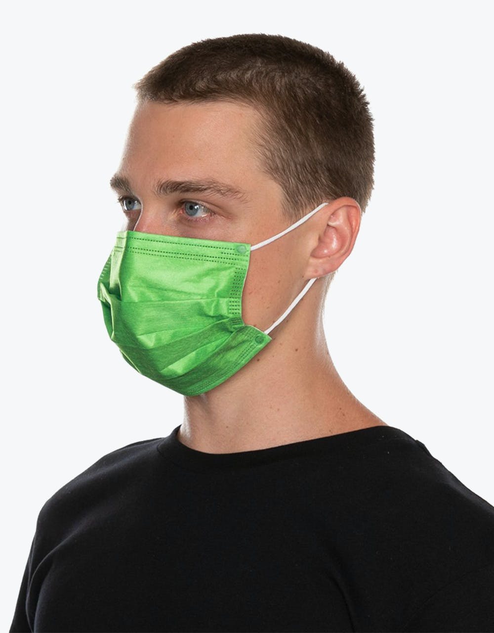 Medipop Disposable D Face Mask 5 Pack - Neon Green