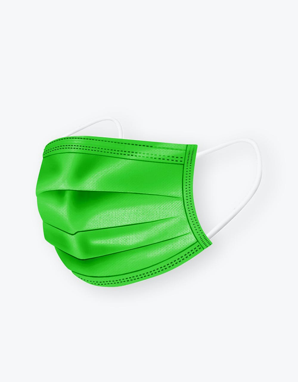 Medipop Disposable D Face Mask 5 Pack - Neon Green