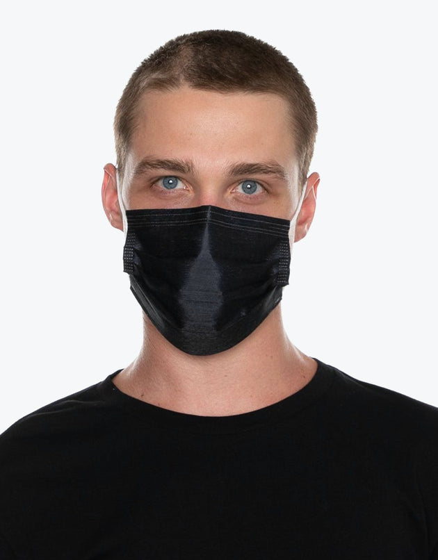 Medipop Disposable D Face Mask 5 Pack - Black