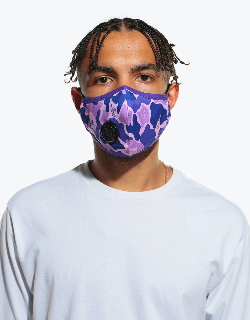 RIPNDIP Purple Camo Ventilated Face Mask - Purple Camo
