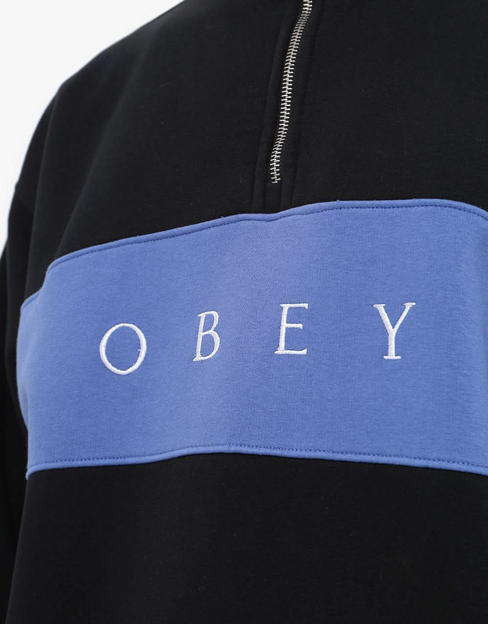 Obey Ian Mock Neck Zip - Black