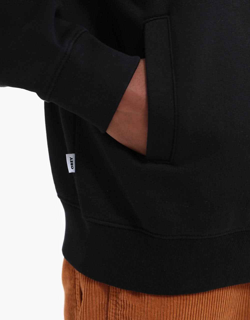 Obey Ian Mock Neck Zip - Black