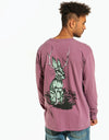 Welcome Jackalope Garment-Dyed L/S T-Shirt - Berry