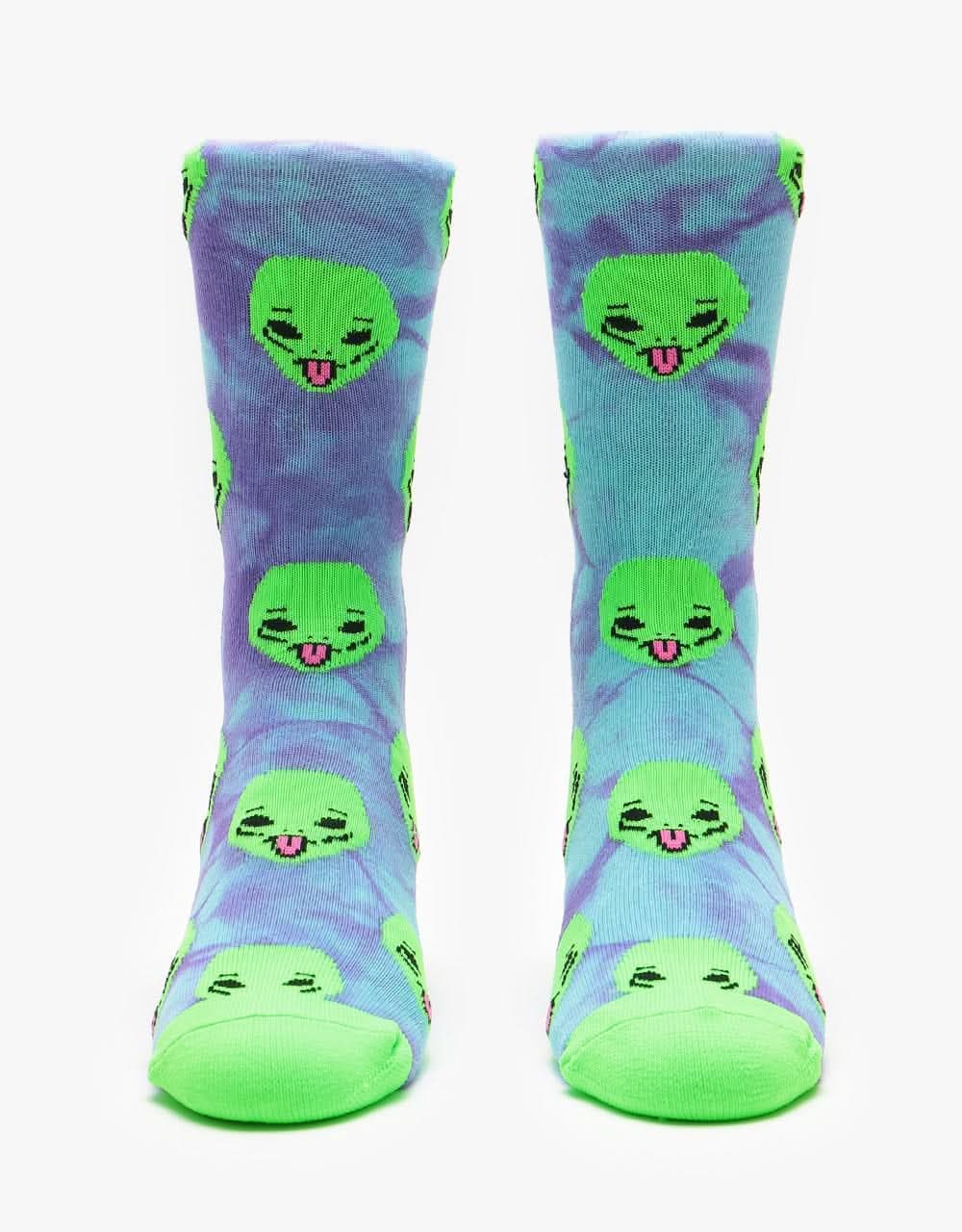 RIPNDIP We Out Here Socks  - Purple Tie Dye