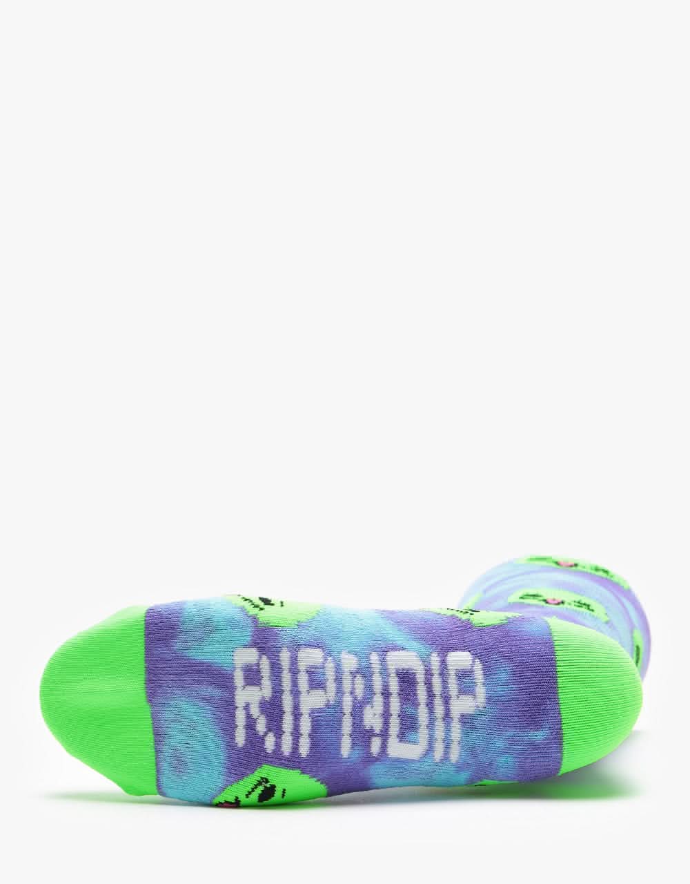 RIPNDIP We Out Here Socks  - Purple Tie Dye