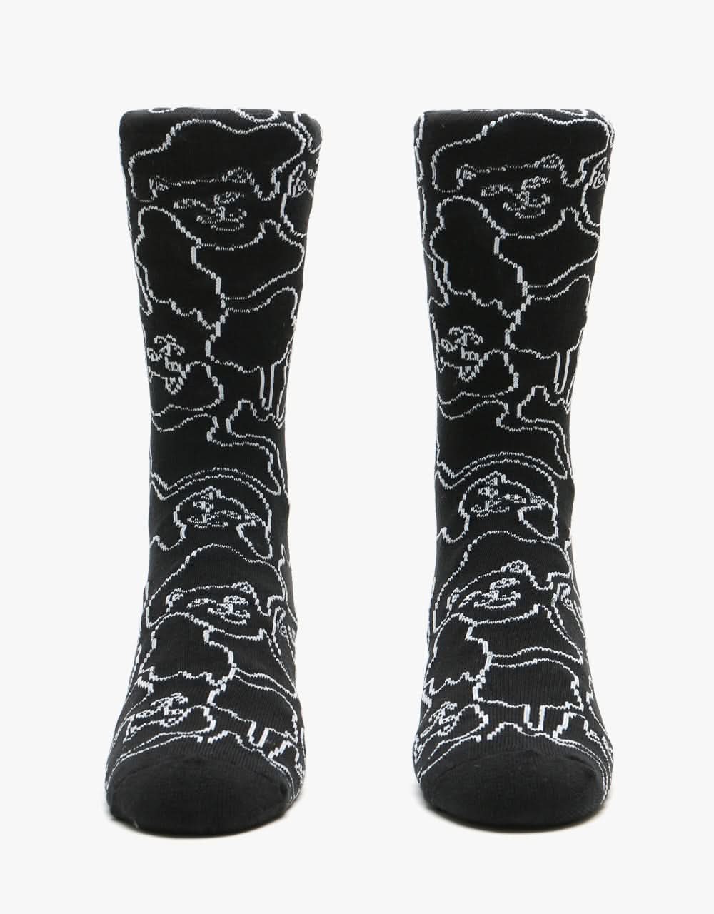 RIPNDIP Lord Nermal Line Camo Socks - Black