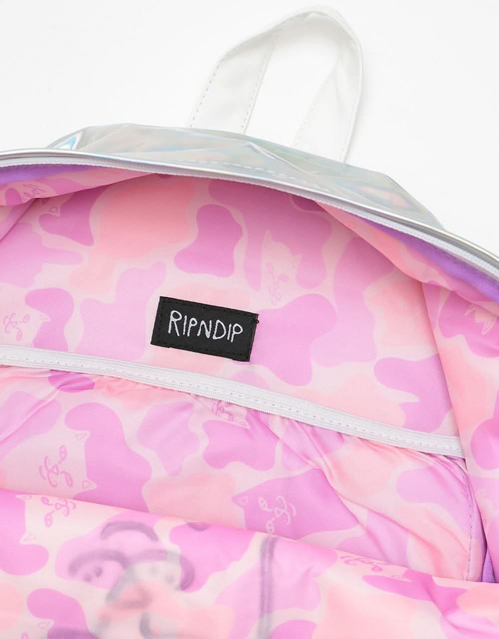 RIPNDIP Lord Nermal Velcro Hands Backpack  - Iridescent
