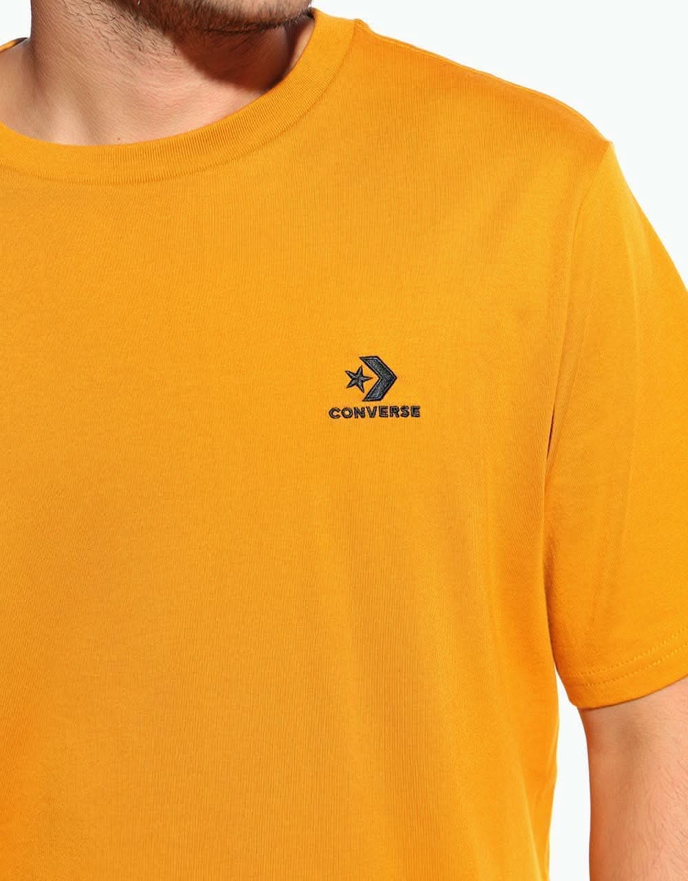 Converse Embroidered Star Chevron Left Chest T-Shirt - Saffron Yellow