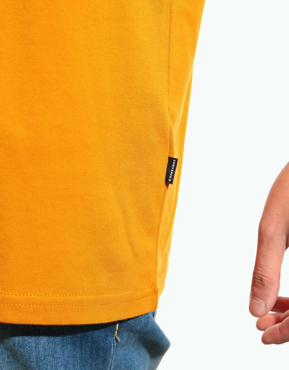 Converse Embroidered Star Chevron Left Chest T-Shirt - Saffron Yellow