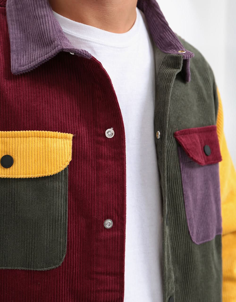 Huf cord block long sleeve overshirt clearance