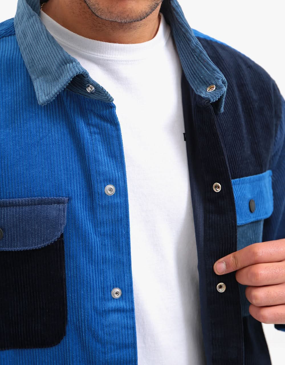 HUF Cord Block L/S Overshirt - French Navy
