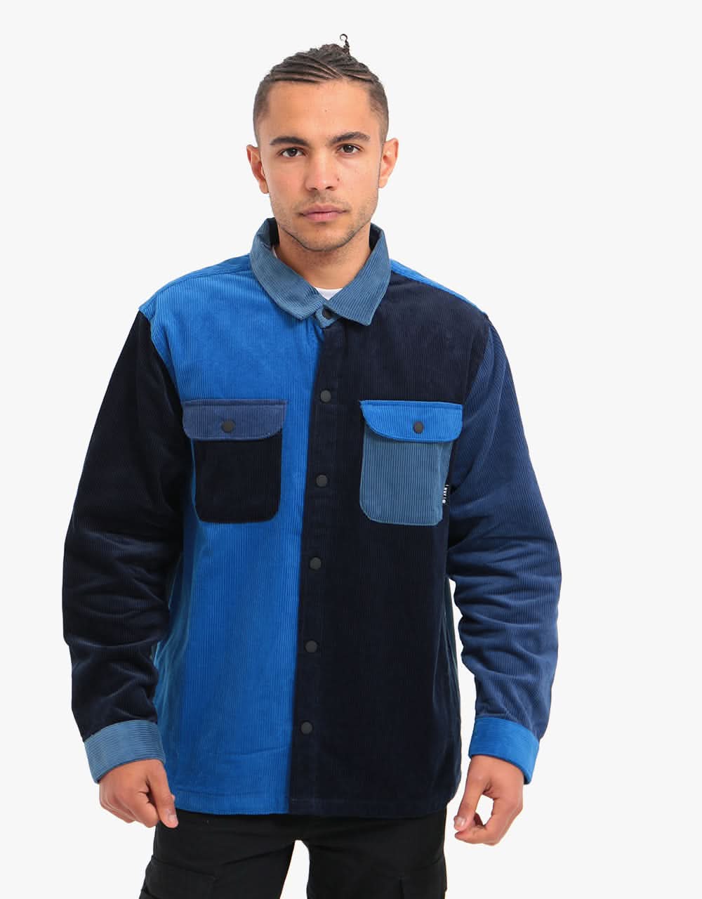 HUF Cord Block L/S Overshirt - French Navy