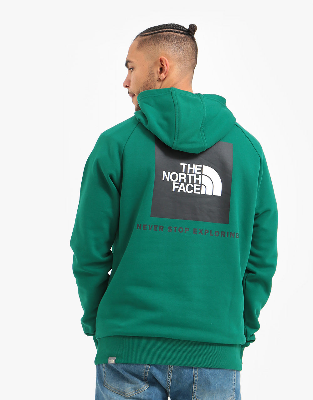 The North Face Raglan Red Box Pullover Hoodie - Evergreen