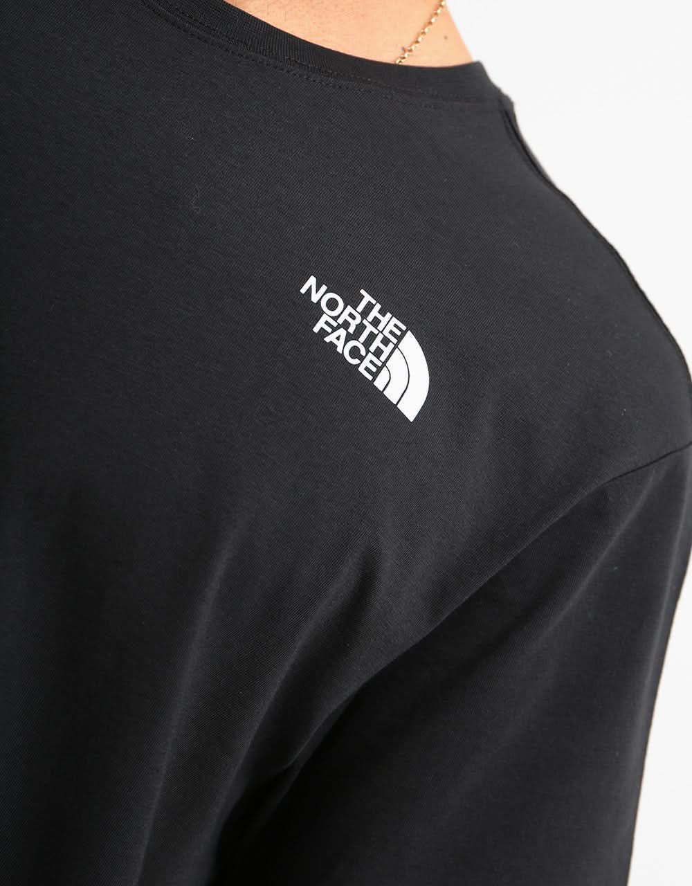 The North Face S/S Raglan Red Box T-Shirt - TNF Black/Summit Gold Heri