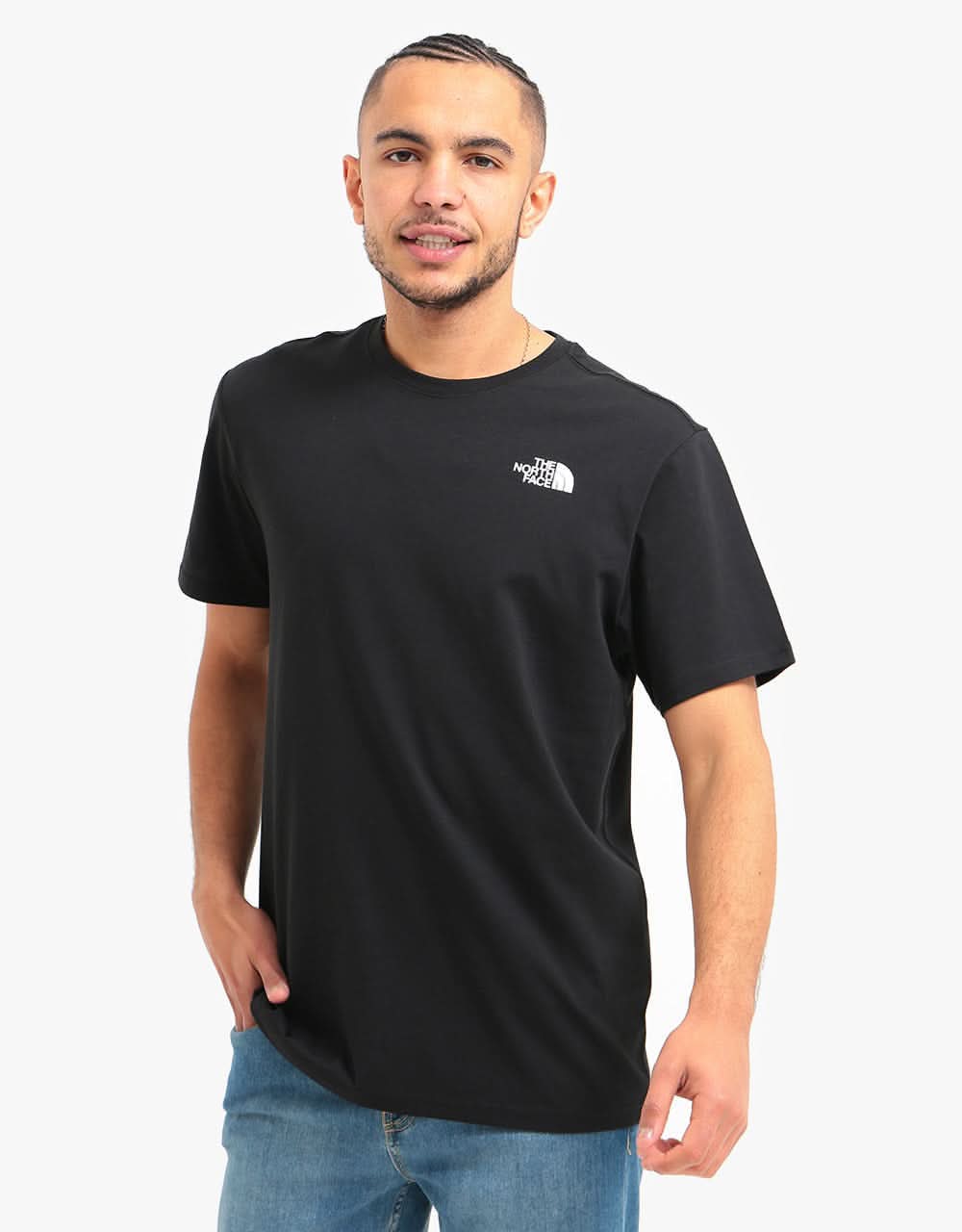 The North Face S/S Raglan Red Box T-Shirt - TNF Black/Summit Gold Heri