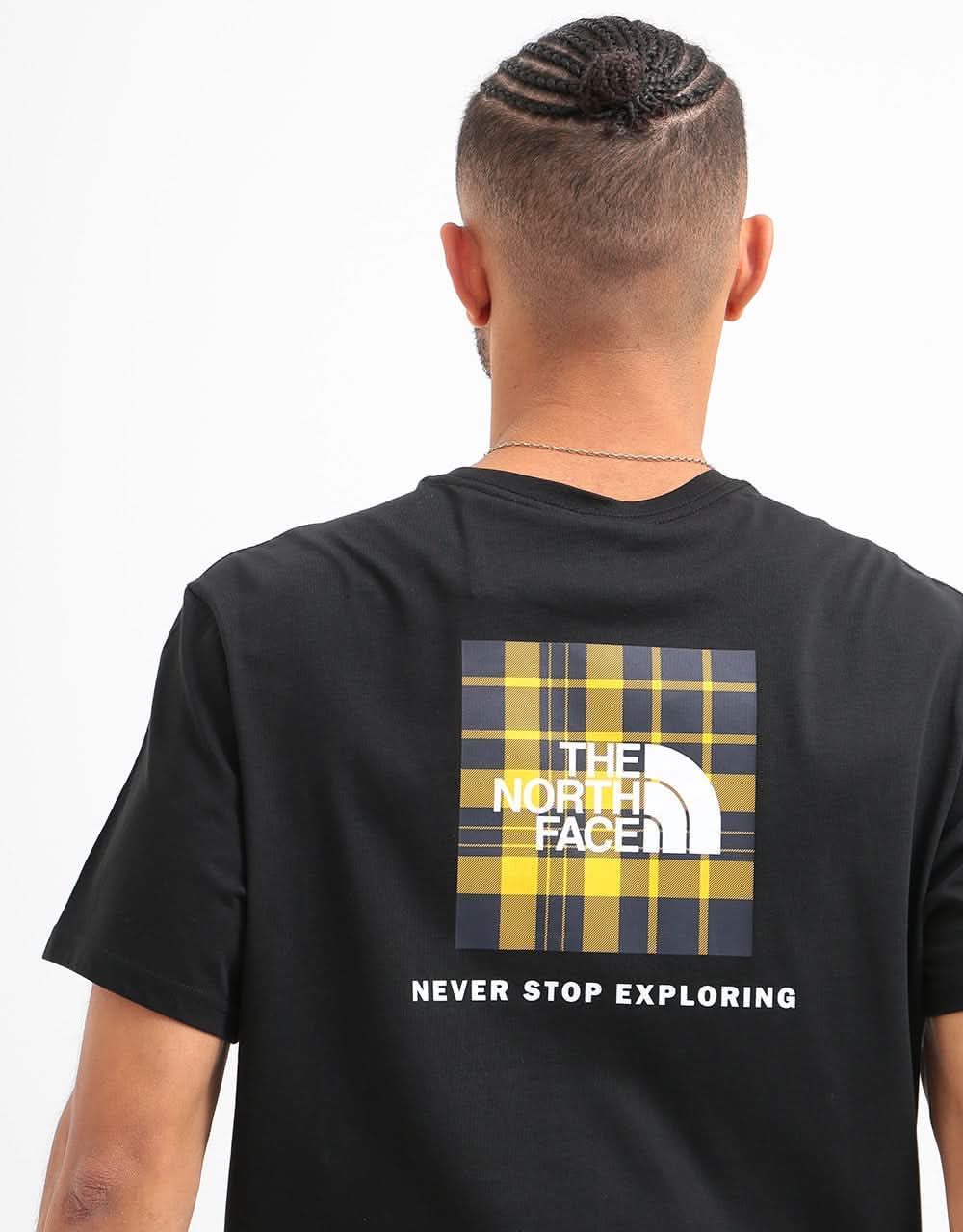 The North Face S/S Raglan Red Box T-Shirt - TNF Black/Summit Gold Heri