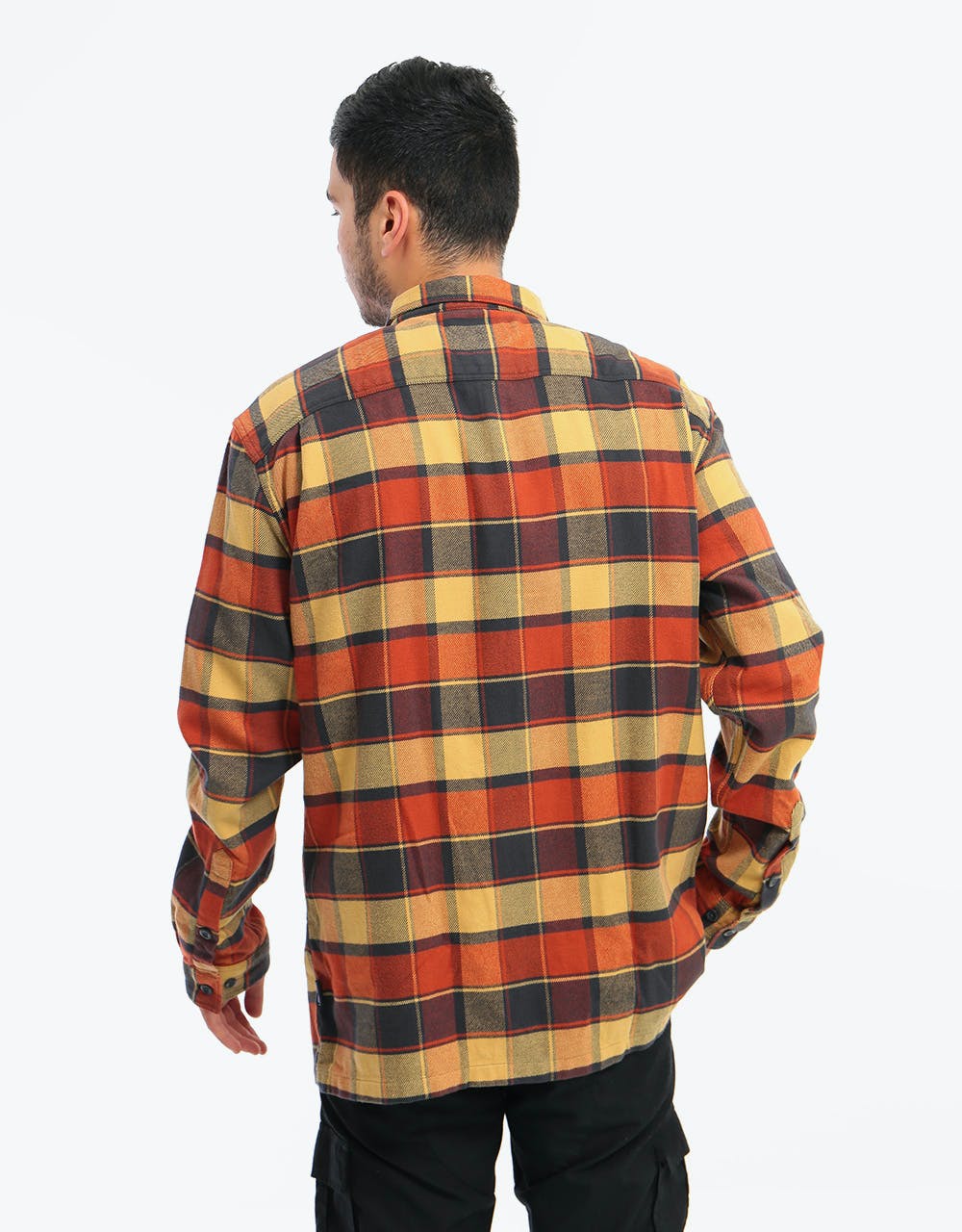 Patagonia Long-Sleeved Fjord Flannel Shirt - Plots: Burnished Red