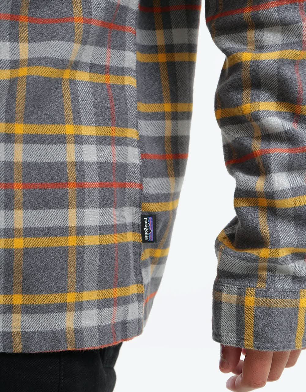 Patagonia Long-Sleeved Fjord Flannel Shirt - Independence: Forge Grey