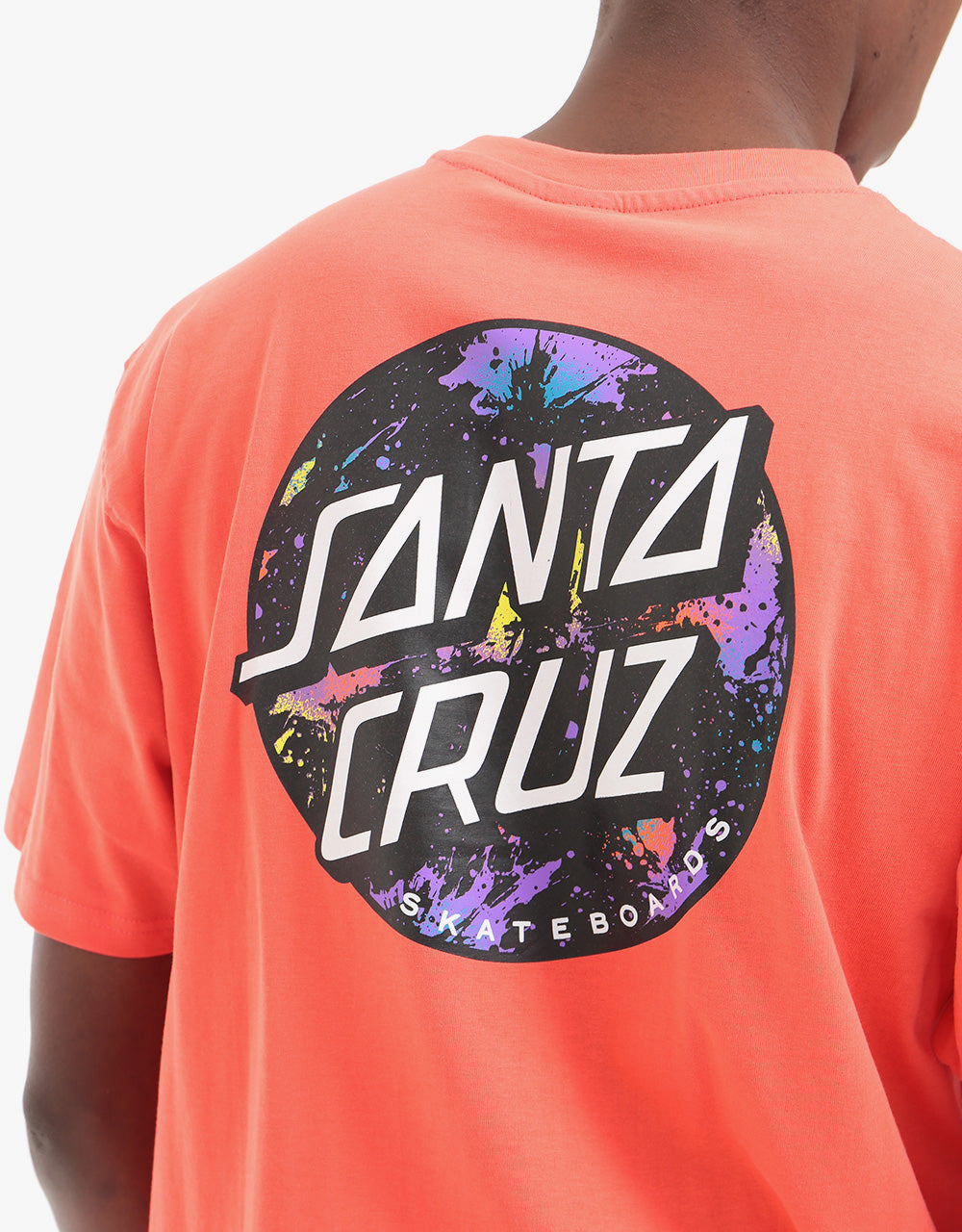 Santa Cruz Dot Splatter T-Shirt - Hot Coral