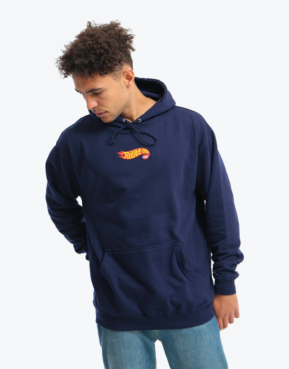 Route One Burnout Pullover Hoodie - Oxford Navy