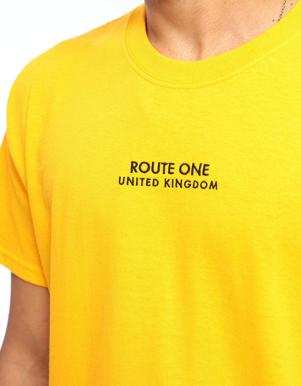 Route One In Bloom T-Shirt - Gold