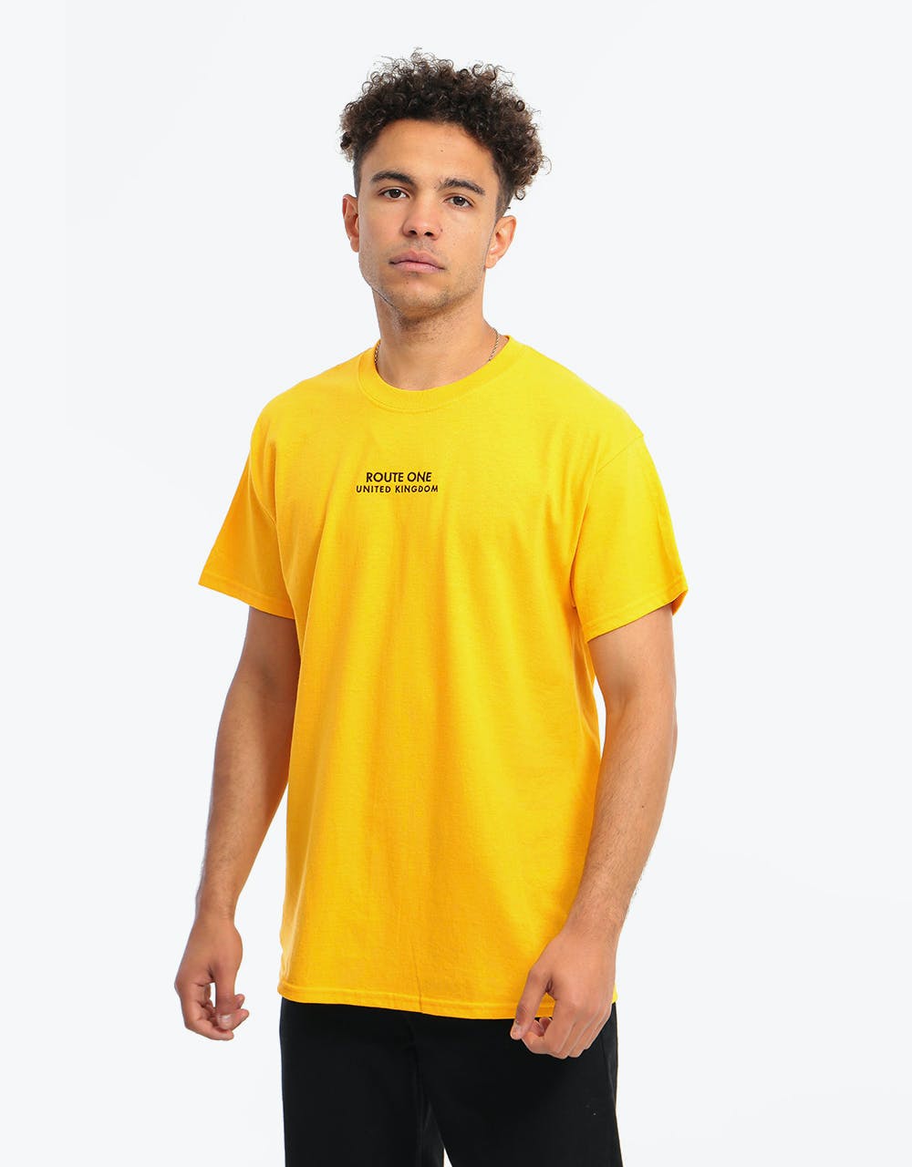 Route One In Bloom T-Shirt - Gold
