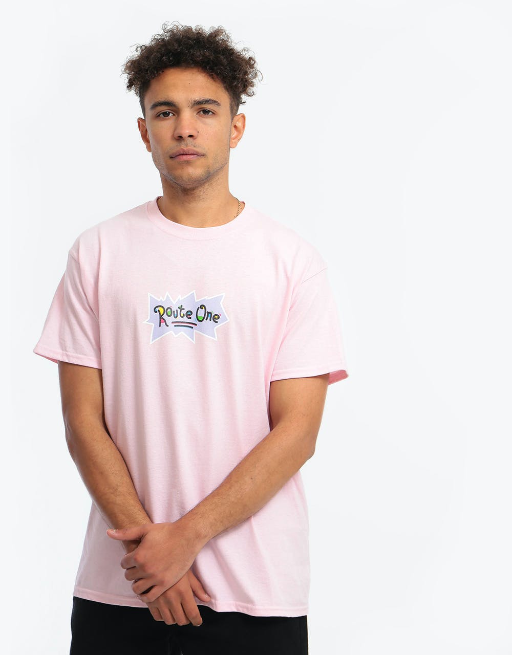 Route One Rugones T-Shirt - Light Pink