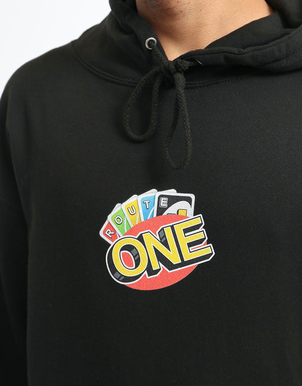 Route One R-Uno! Pullover Hoodie - Black