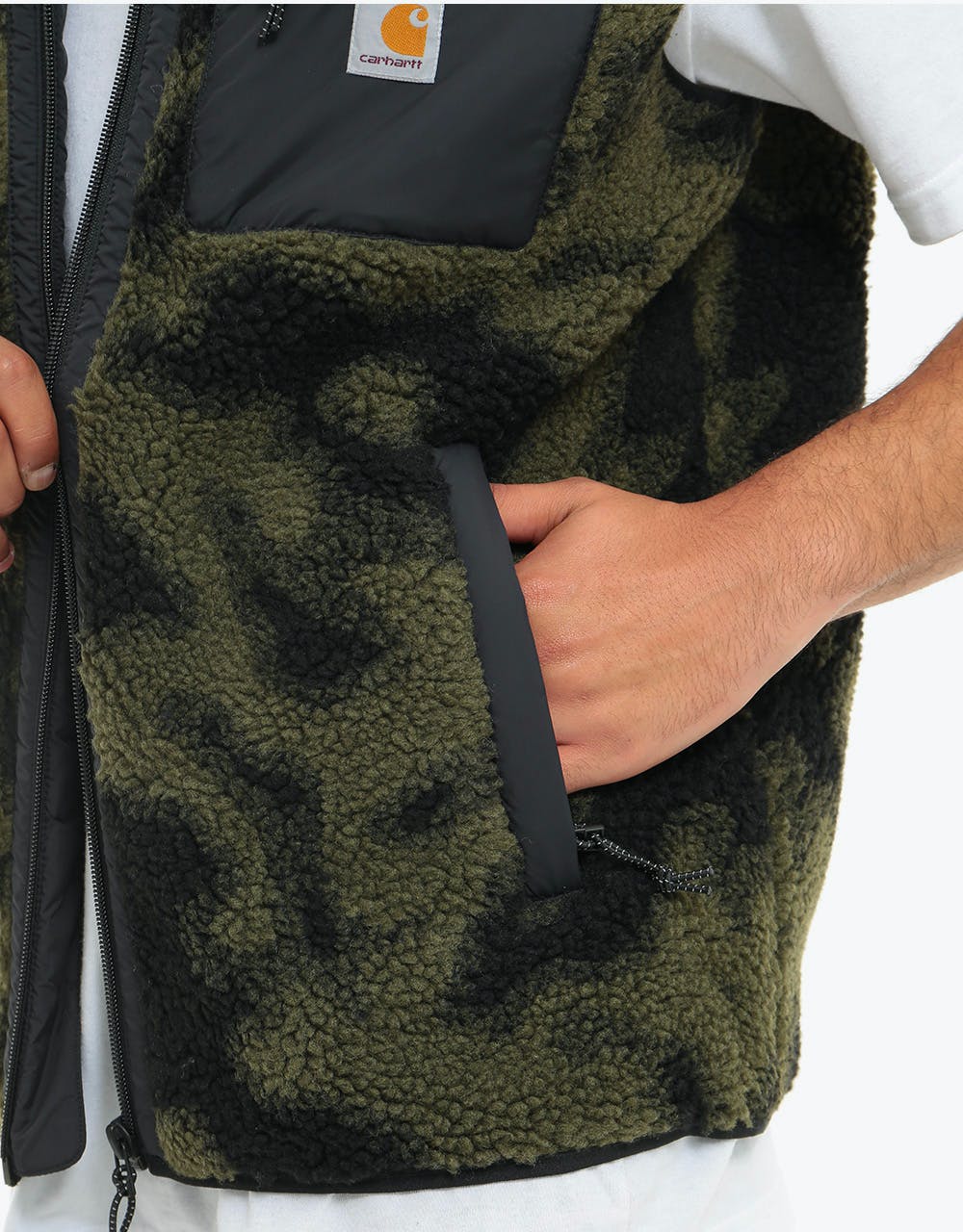 Carhartt WIP Prentis Vest Liner - Camo Blur Green
