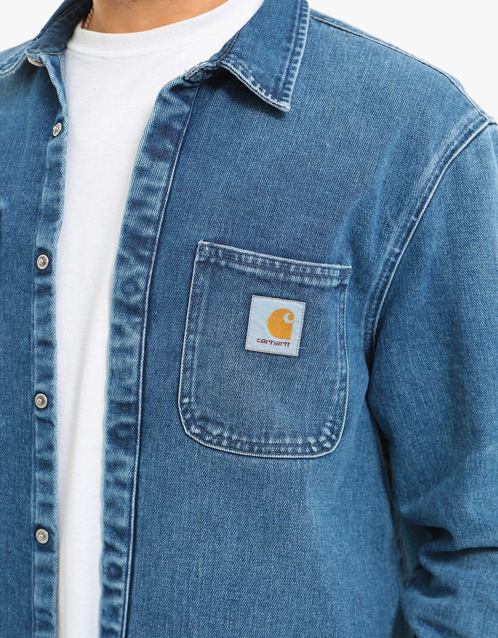 Carhartt WIP Salinac Shirt Jacket - Blue Mid Worn Wash
