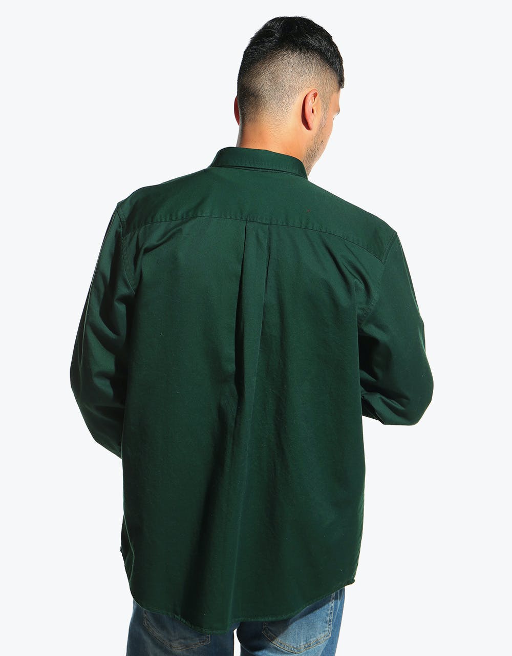 Carhartt WIP L/S Madison Shirt - Bottle Green/Wax