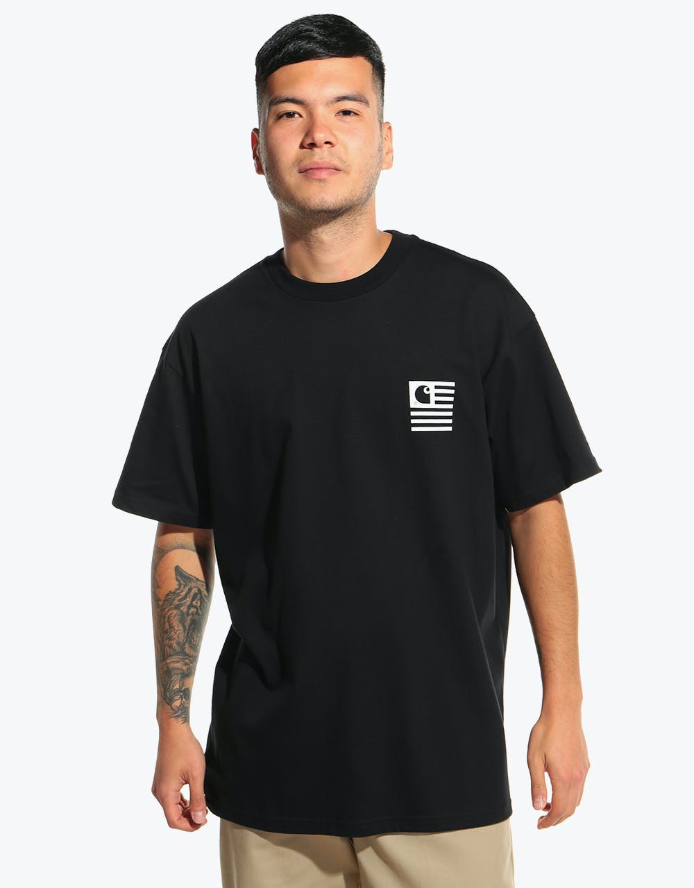 Carhartt WIP S/S Waving State Flag T-Shirt - Black/White