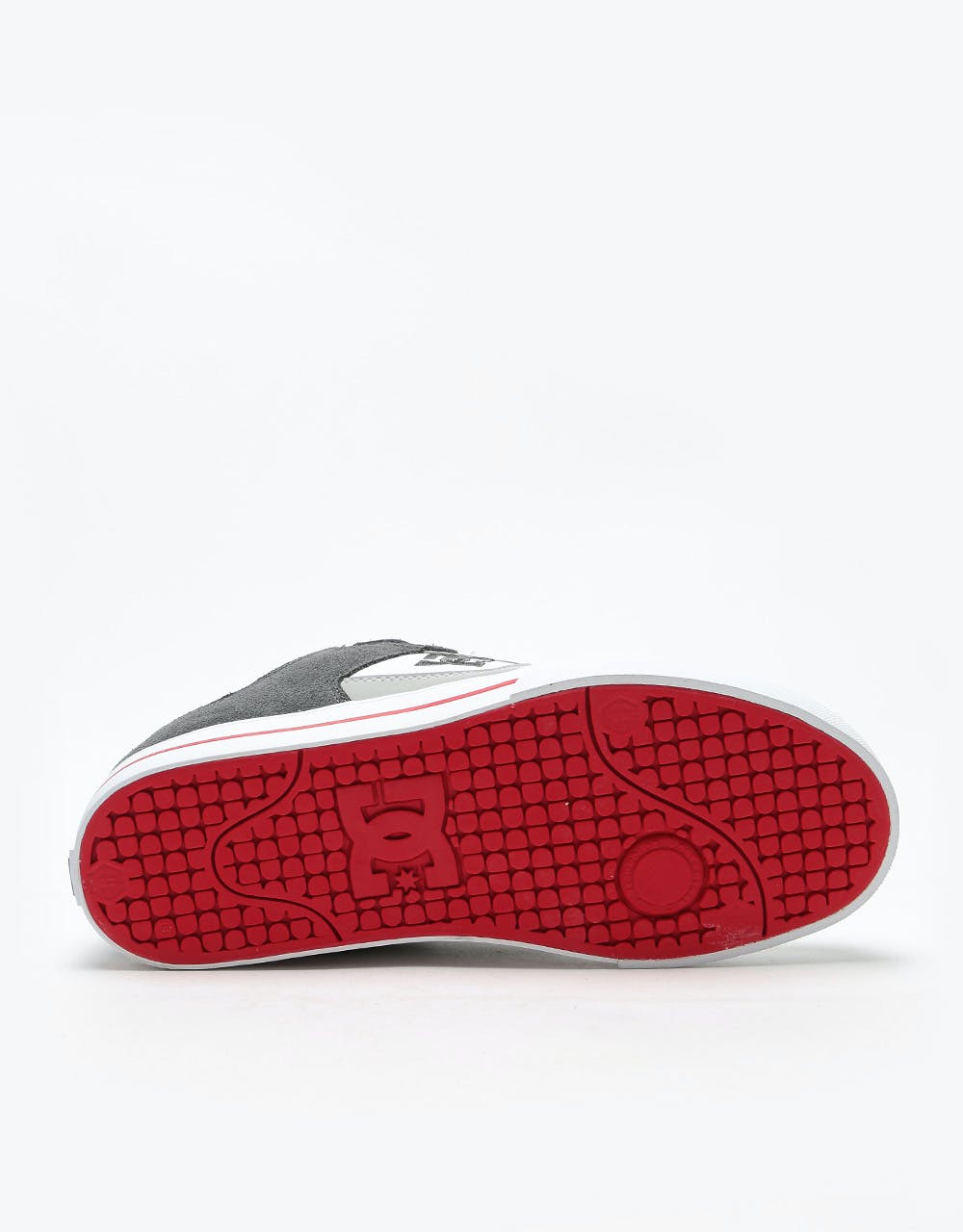 DC Pure Skate Shoes - White/Grey/Red