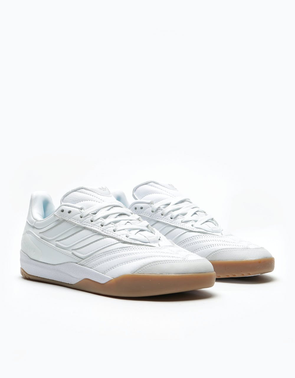 Adidas Copa Nationale Skate Shoes - White/Silver Metallic/Gum