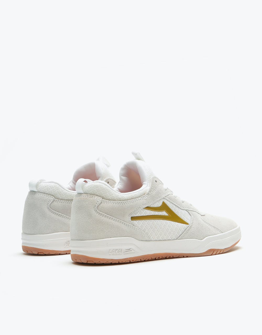 Lakai The Proto Skate Shoes - White/Gold Suede