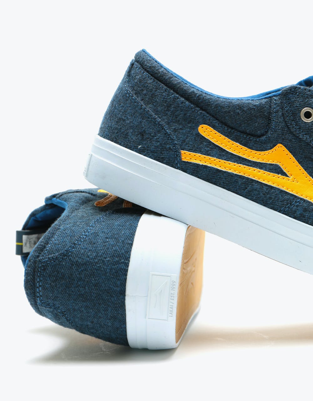 Lakai Griffin Textile Skate Shoes - Navy Textile