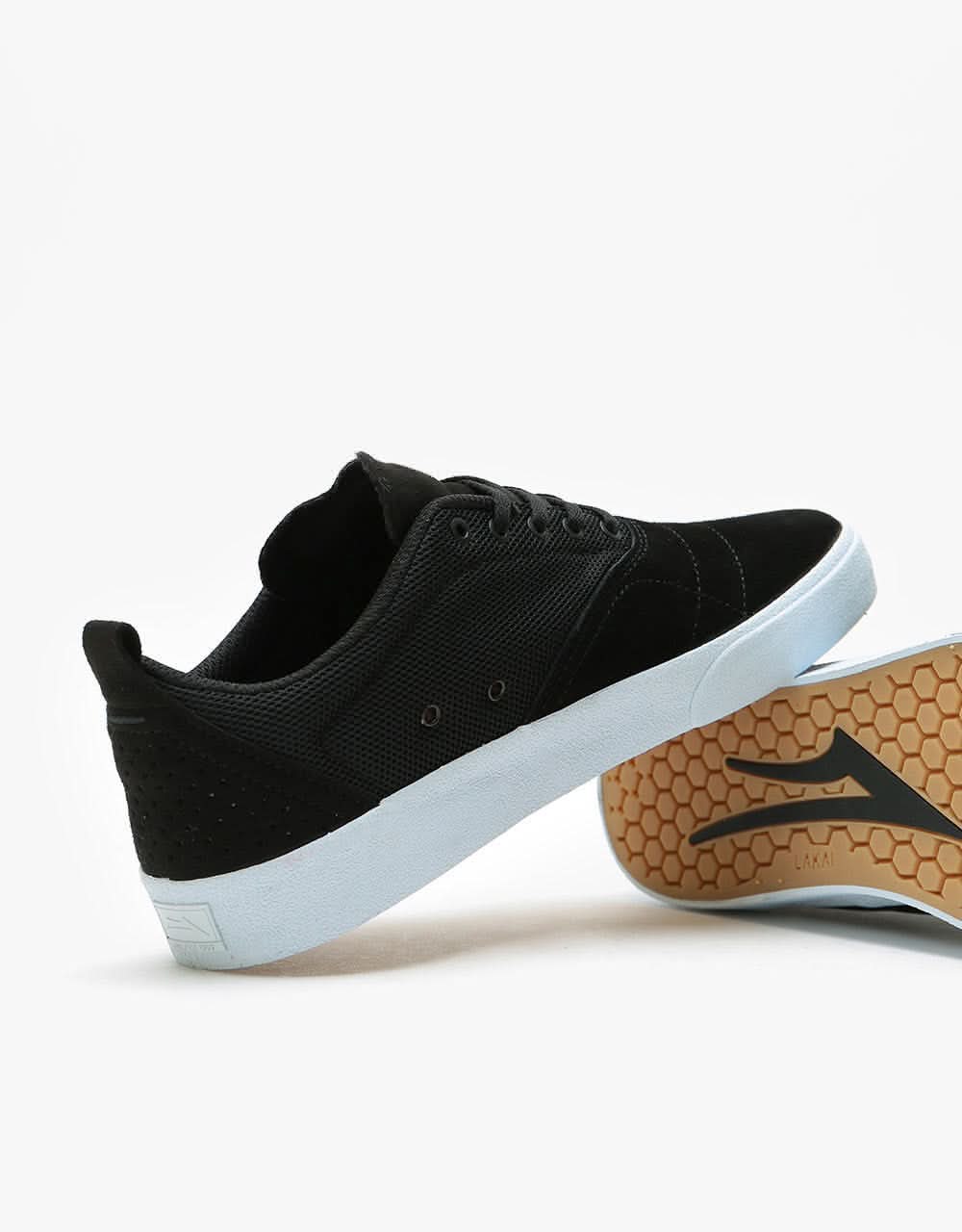 Lakai Bristol Skate Shoes - Black/Grey Suede