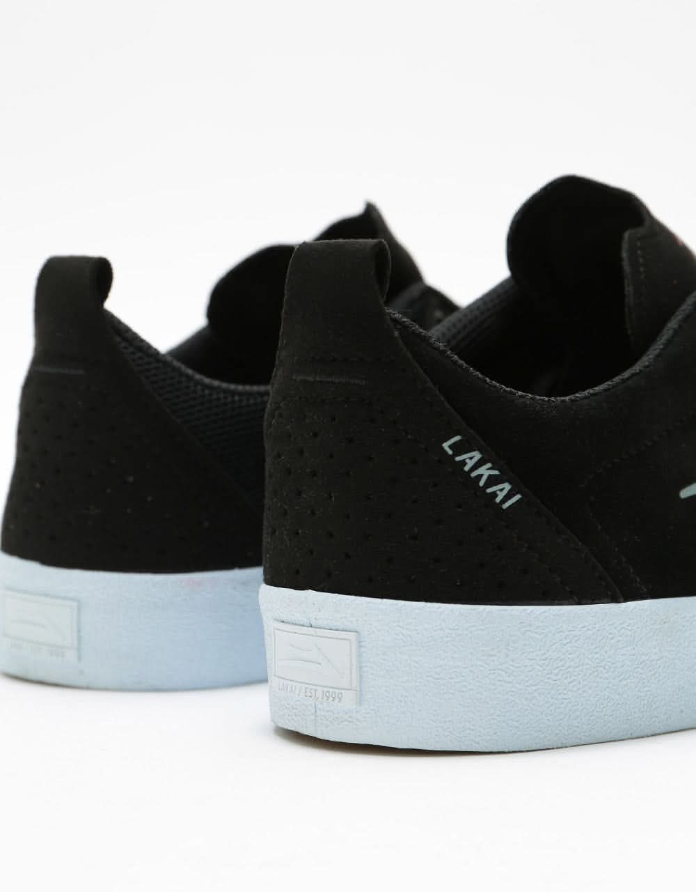 Lakai Bristol Skate Shoes - Black/Grey Suede