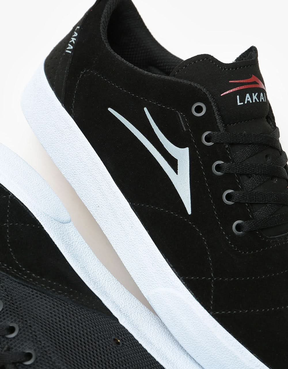 Lakai Bristol Skate Shoes - Black/Grey Suede