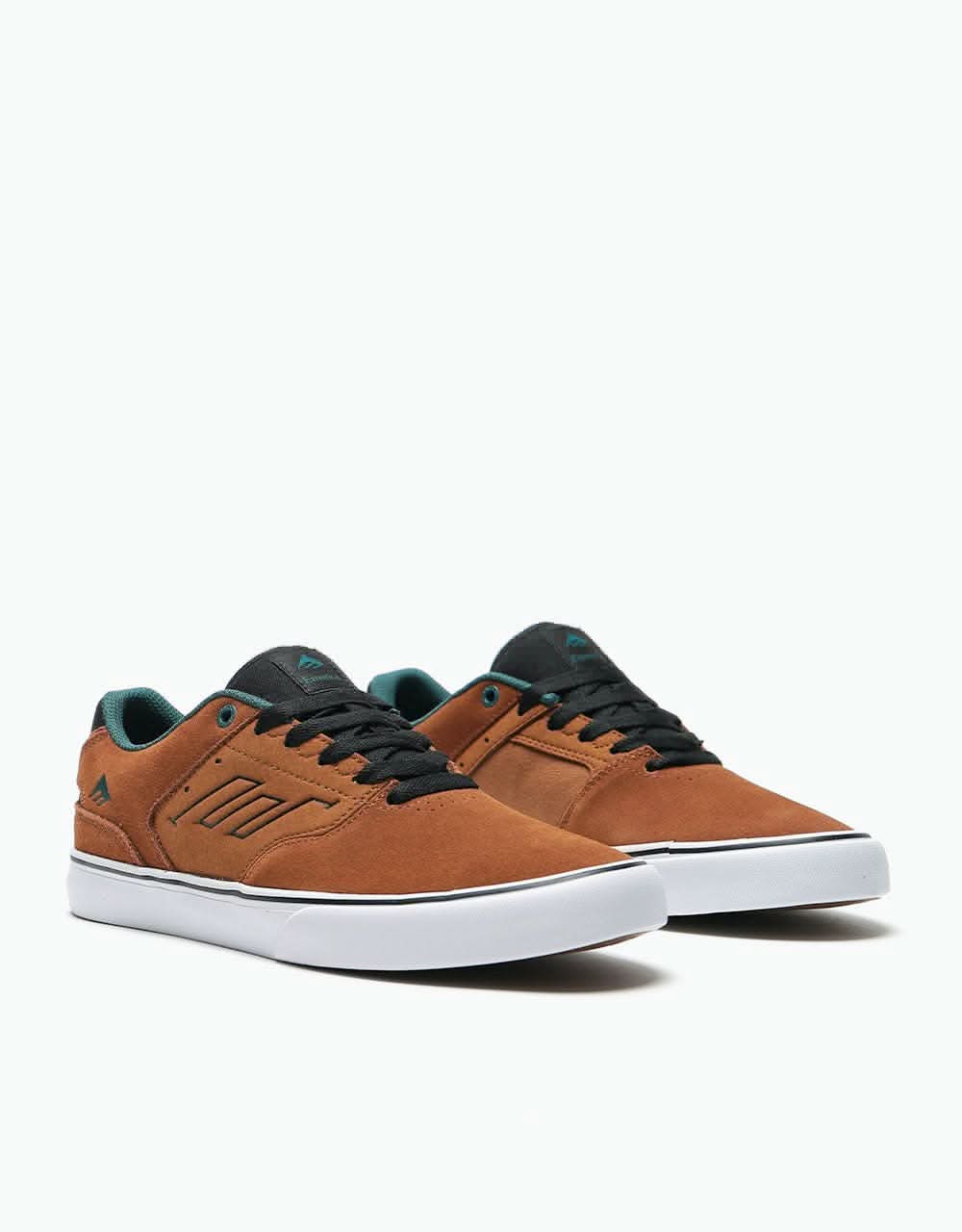 Emerica The Low Vulc Skate Shoes - Tan/Black