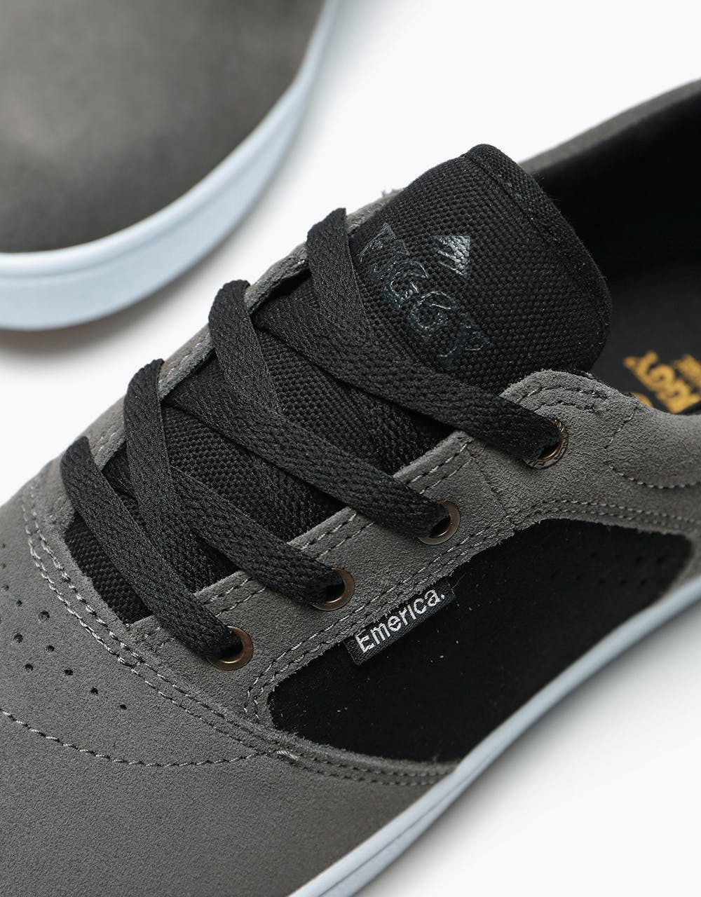 Emerica Figgy Dose Skate Shoes - Grey/Black