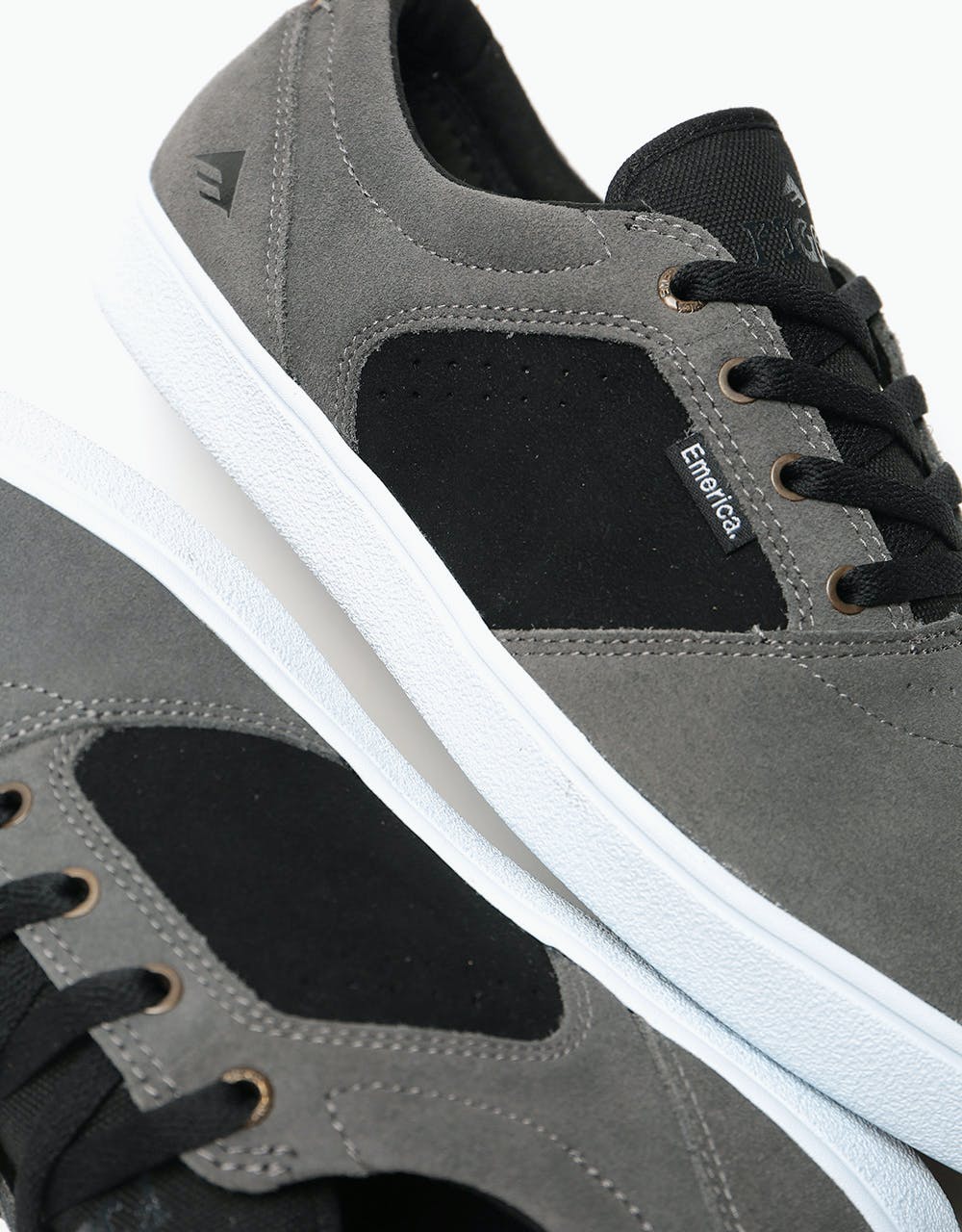 Emerica Figgy Dose Skate Shoes - Grey/Black