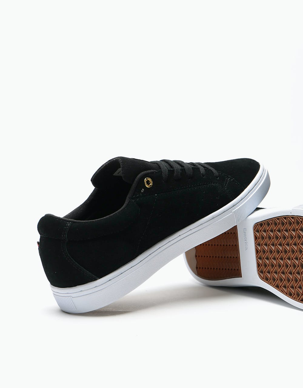 Emerica Americana Skate Shoes - Black/White/Gold